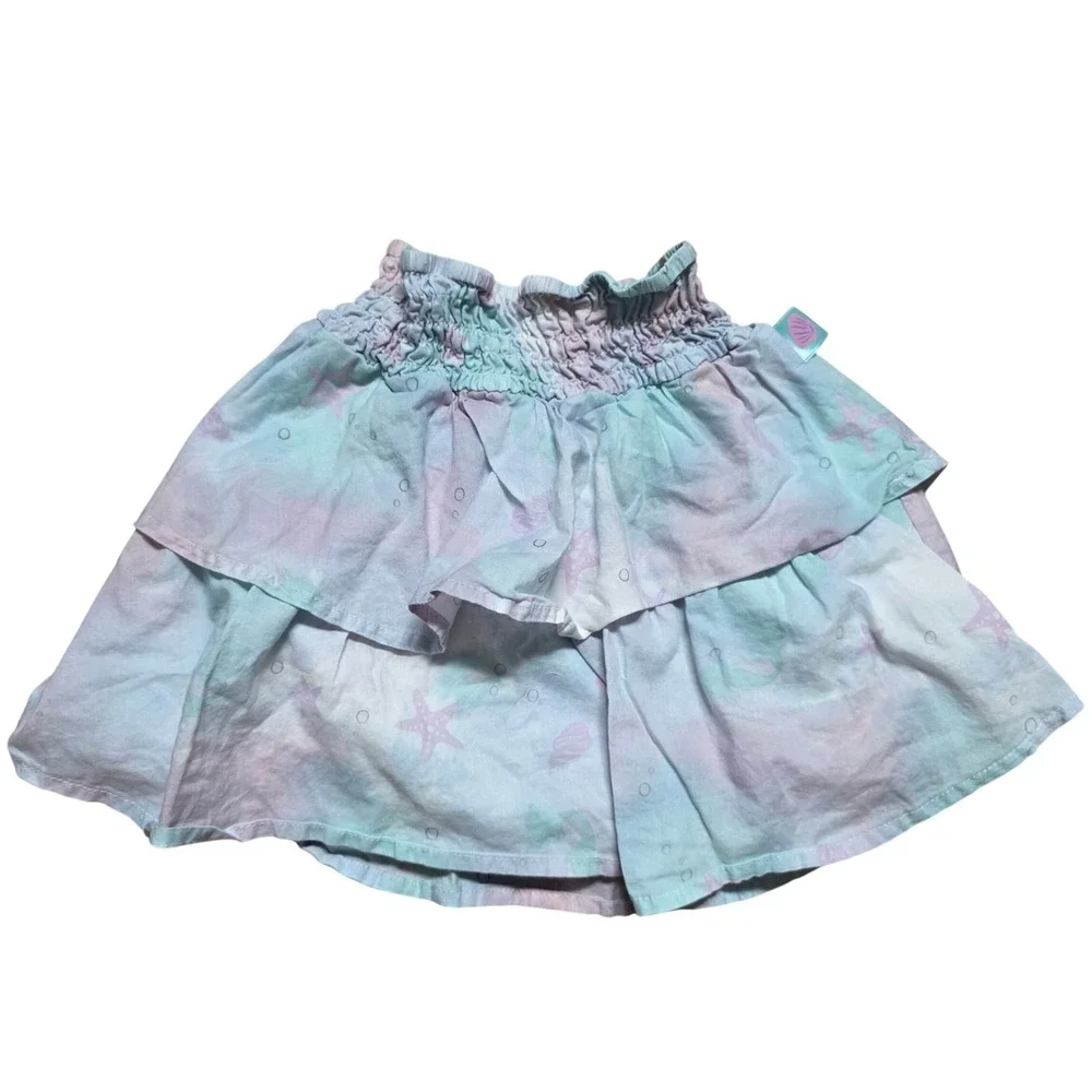 Disney Little Mermaid Colleen Atwood Pastel Smocked‎ Top and Skirt Set Kids 4T